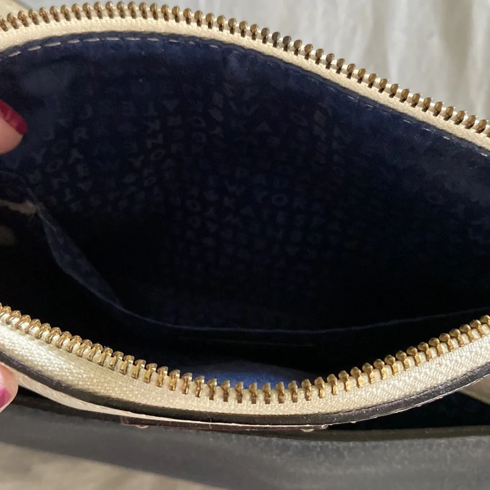 Kate Spade Navy and White crossbody purse - Picture 3 of 3